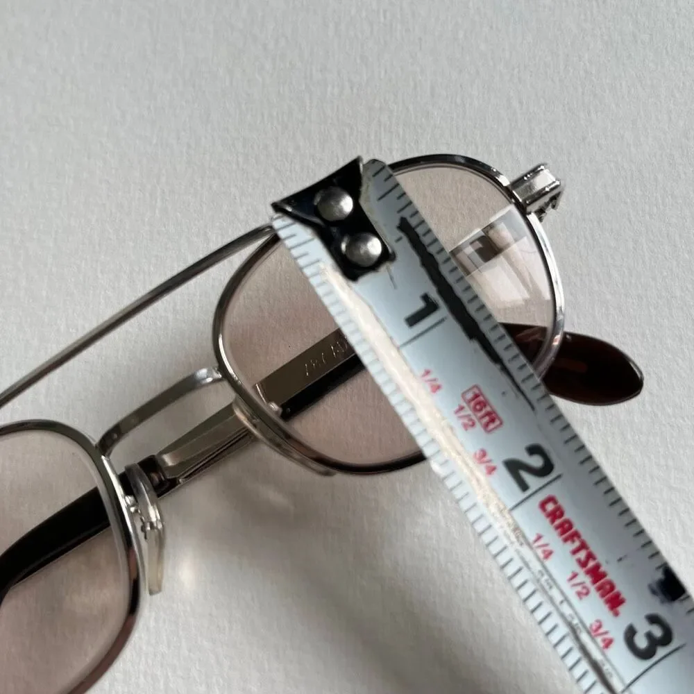 VTG Z87 ADEN USA Safety Glasses Pink Tint Bifocal Slvr Metal Frame